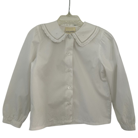 Vintage Laura Ashley ‘Mother & Child’ Blouse with Lace Trim Peter Pan Collar - Picture 9 of 10